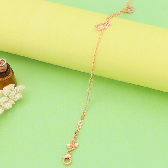 "Trendy Rose Gold Anklet with Charms, XPAL1043 - Picture 4 of 12